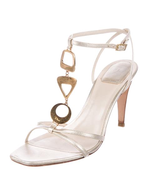 dior gold sandals|christian dior sandals with heels.